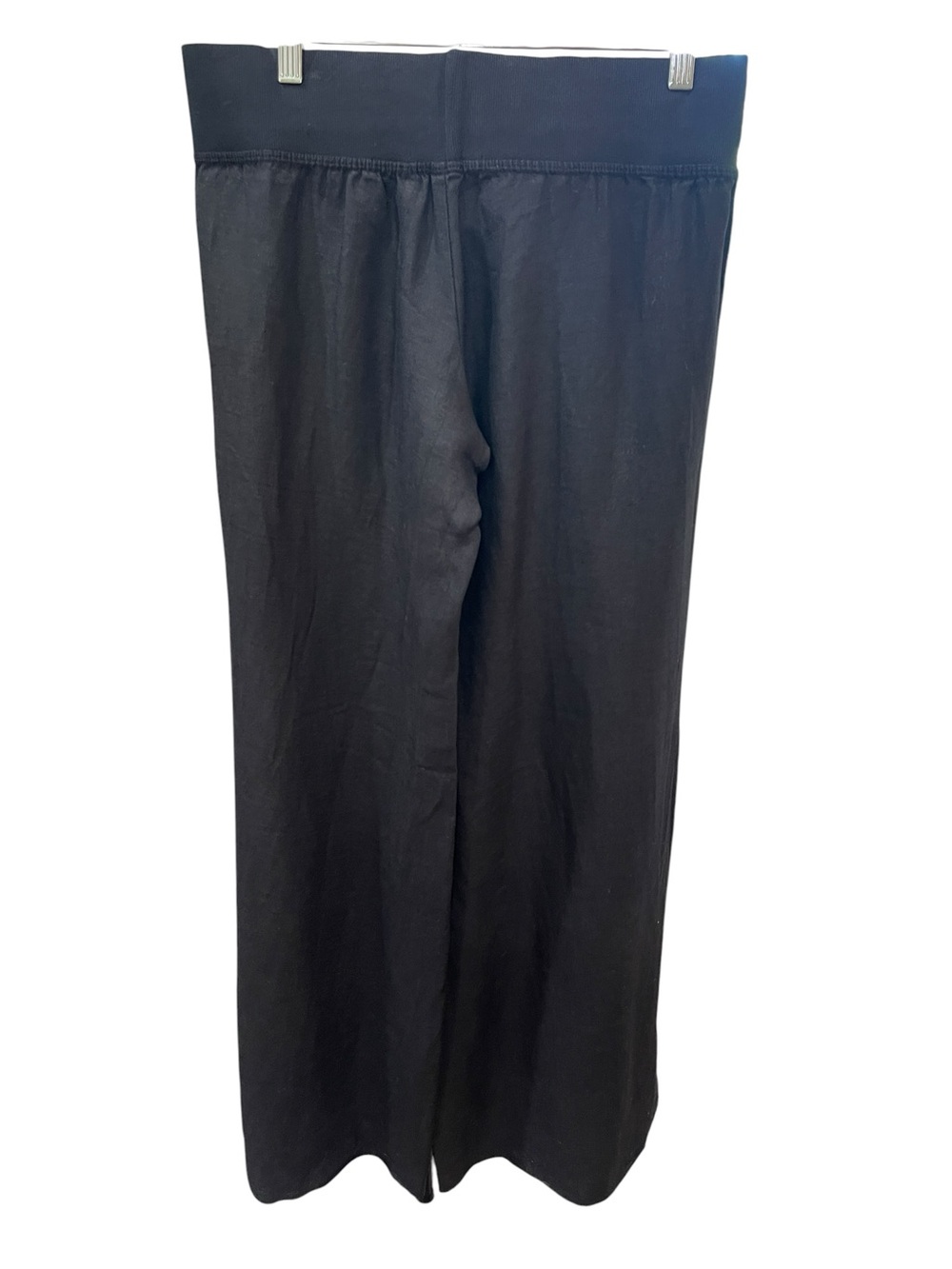 New Krisa Wide Leg Linen Pants SZ L Black NWOT - Picture 3 of 5